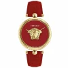 Versace Damen Armbanduhr PALAZZO rot, gold 39 mm VECO02622