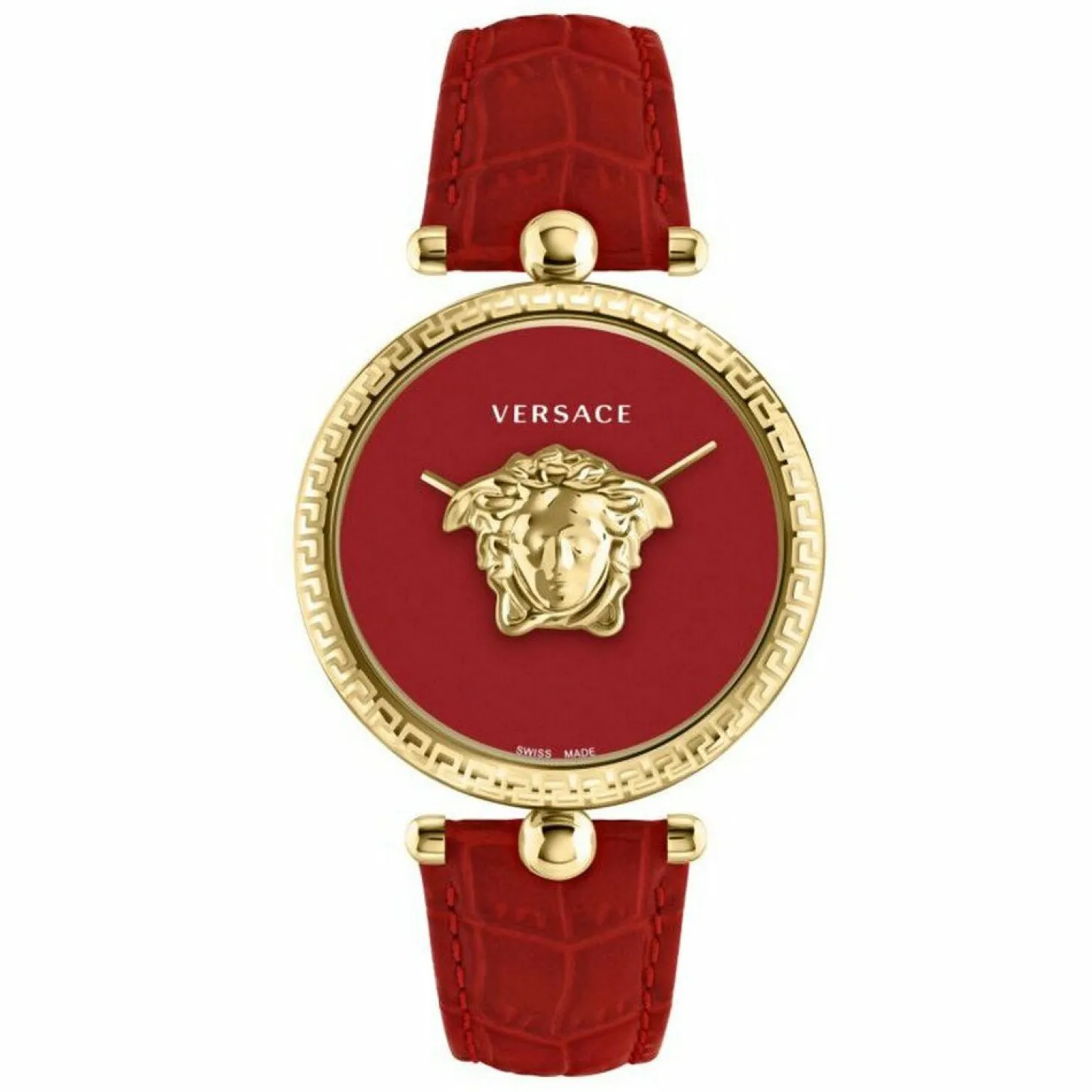 Versace Damen Armbanduhr PALAZZO rot, gold 39 mm VECO02622
