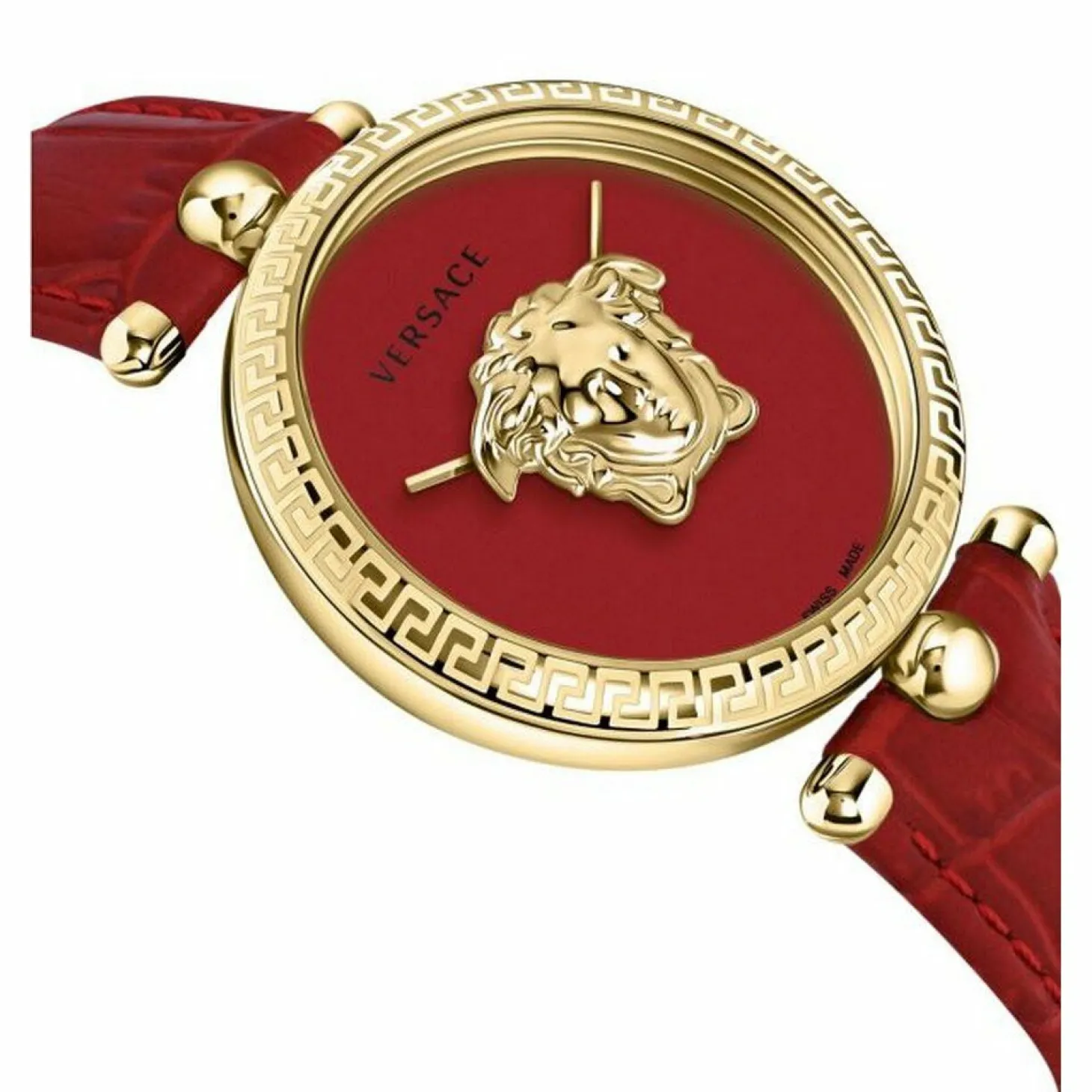 Versace Damen Armbanduhr PALAZZO rot, gold 39 mm VECO02622