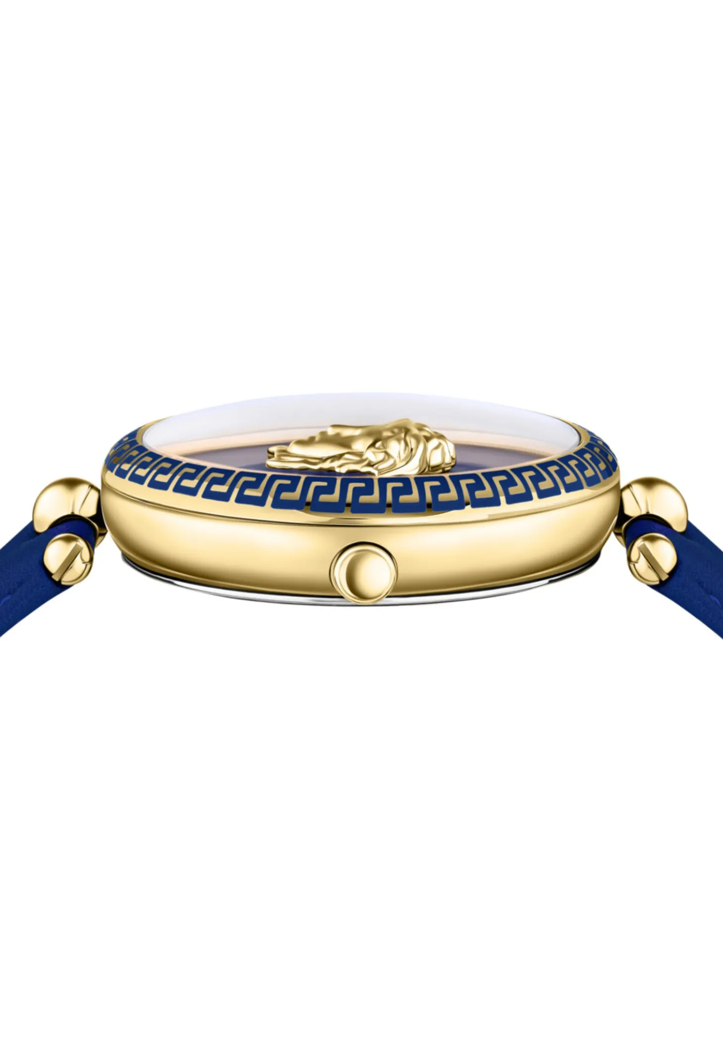 Versace Damen Armbanduhr PALAZZO 39 mm Leder Armband blau VECO021 22