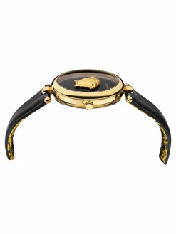 Versace Damen Armbanduhr Palazzo Empire 39 mm Medusa auf dem Zifferblatt Armband Leder VECO01420