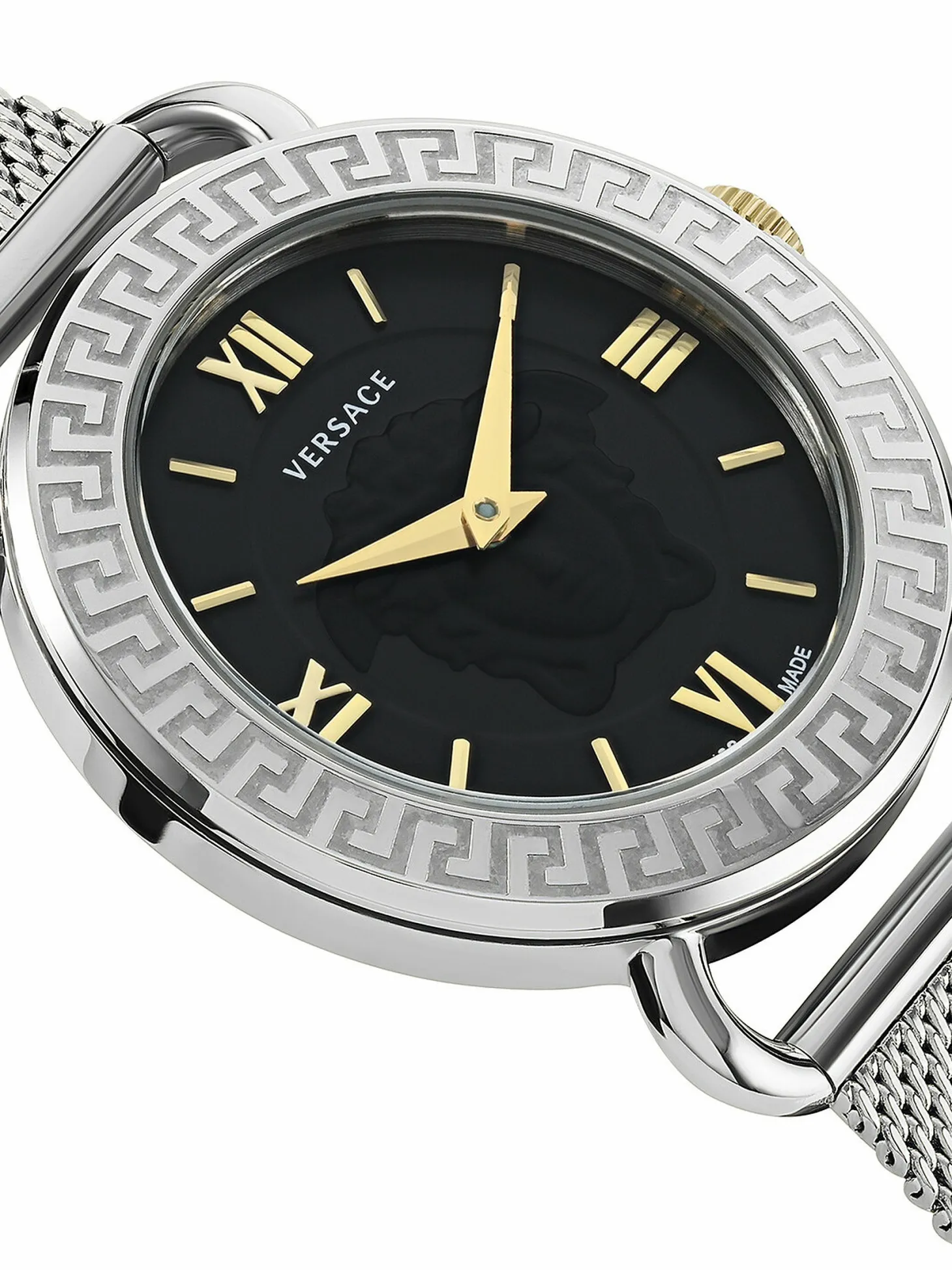 Versace Damen Armbanduhr Medusa 36 mm Medusa auf dem Zifferblatt Armband Edelstahl VEPU00520