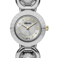 Versace Damen Armbanduhr Greca Jewel Silber/Gold VEWCA0124