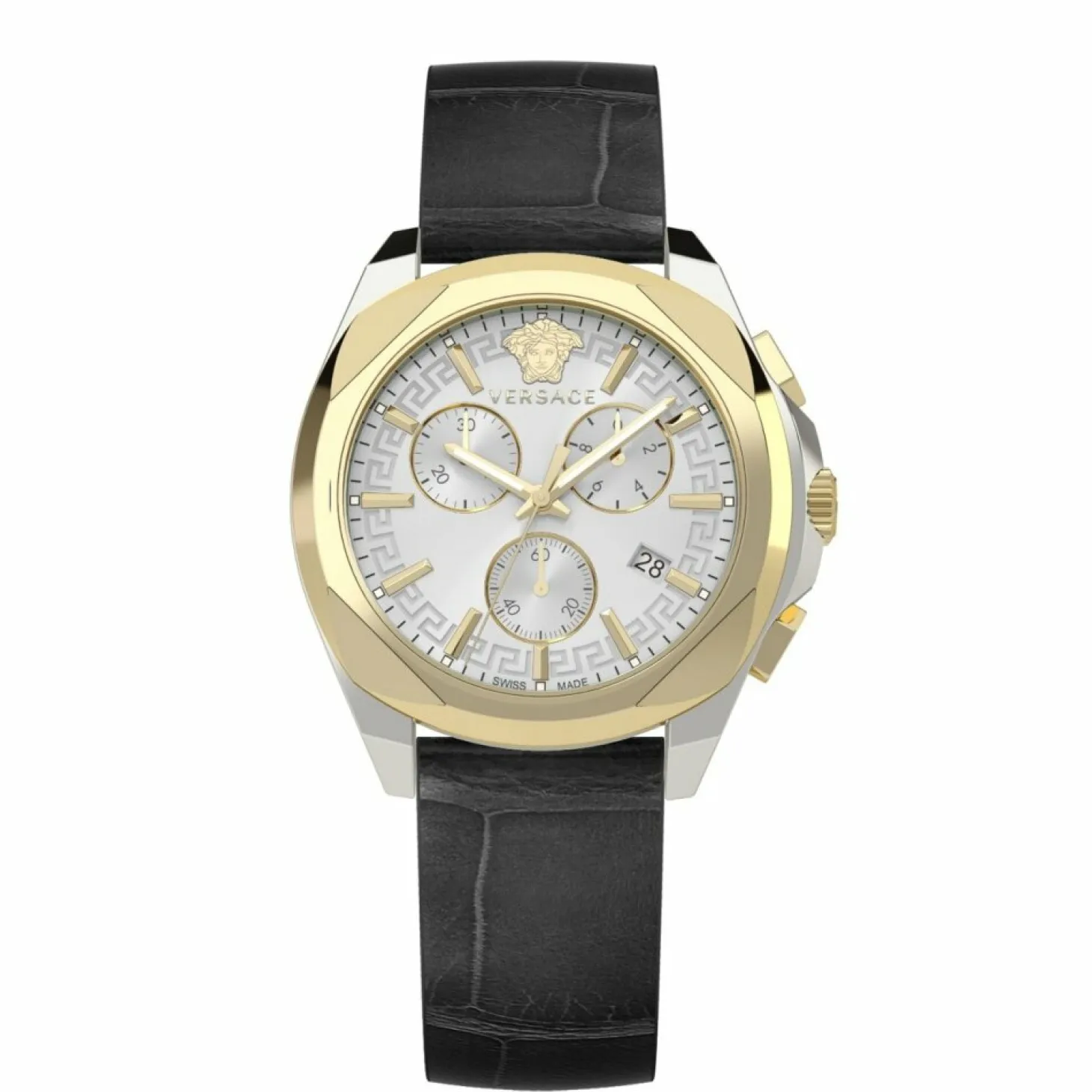 Versace Damen Armbanduhr Chronograph CHRONO LADY schwarz, gold 40 mm VE3CA0223