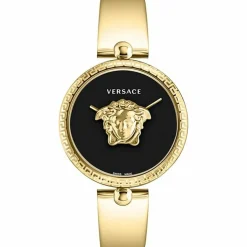 Versace Damen Armbanduhr PALAZZO gold, schwarz 39 mm VECO03122