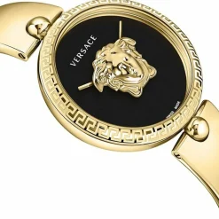 Versace Damen Armbanduhr PALAZZO gold, schwarz 39 mm VECO03122