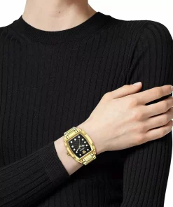 Versace Damenuhr Dominus Lady Gold/Schwarz VE8K00524