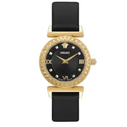 Versace Damenuhr Mini Vanity Schwarz/Gold VEGFA0125