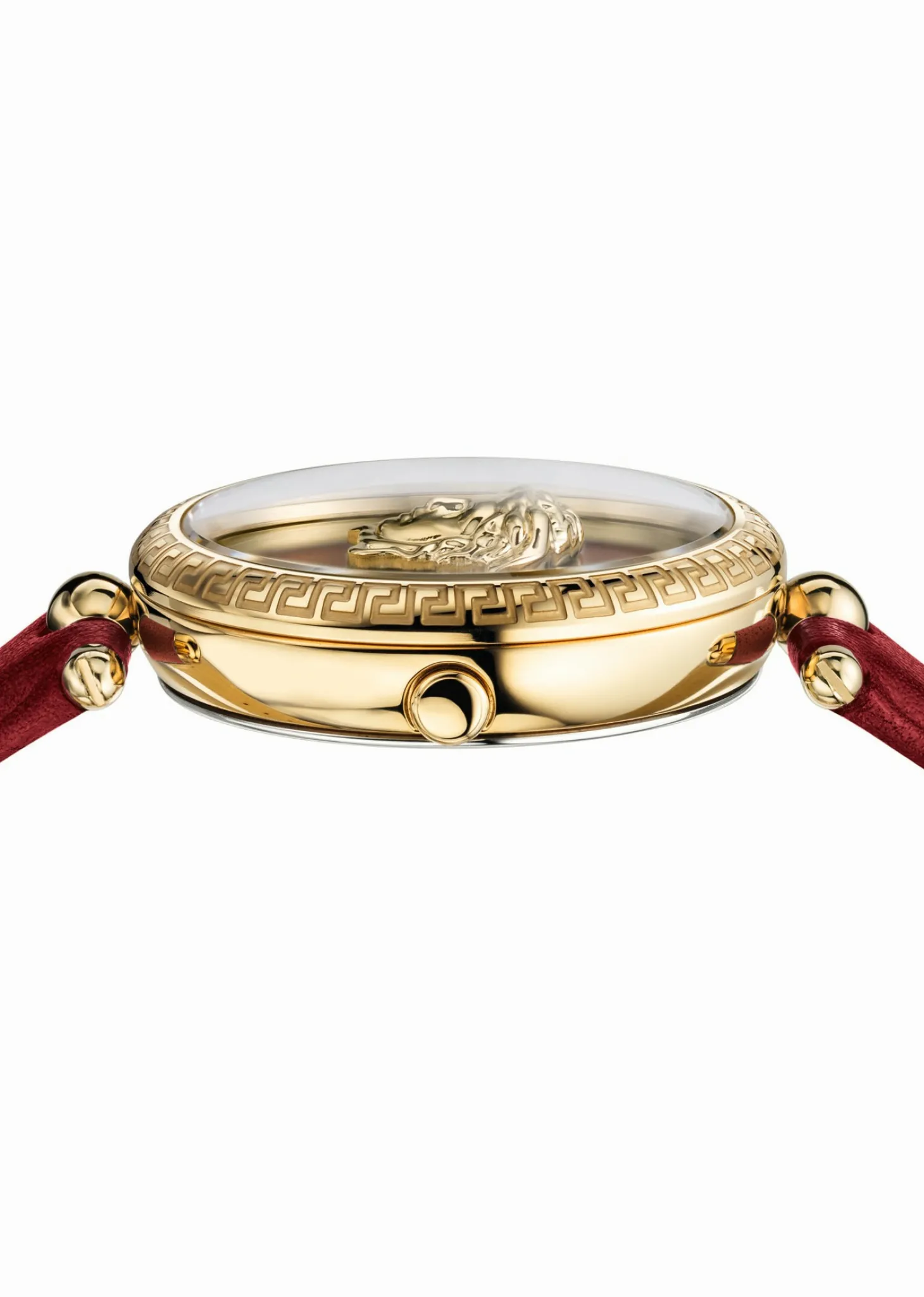 Versace Damenuhr Palazzo Empire Rot Leder Gold Stahlgehäuse 34mm VECQ00418