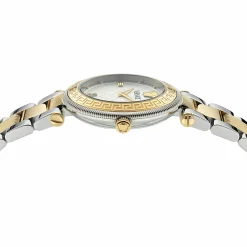 Versace Damenuhr VE8B00724 Zwei‑Ton Edelstahl Weißes Zifferblatt