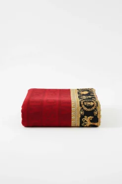 Versace Decke Wohndecke I Love Baroque schwarz Rot