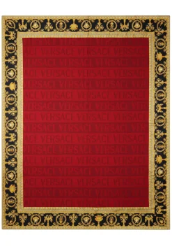 Versace Decke Wohndecke I Love Baroque schwarz Rot