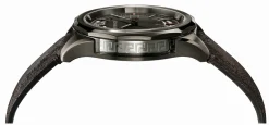 Versace Glaze Herrenuhr Dunkelgrau Braun Leder Silber Stahl 43mm VERA00418