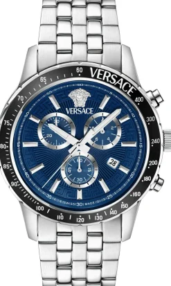 Versace Herren Armbanduhr VERSACE SPORT CHRONO VEZCA schwarz blau silberVEZCA0324