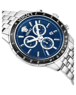 Versace Herren Armbanduhr VERSACE SPORT CHRONO VEZCA schwarz blau silberVEZCA0324