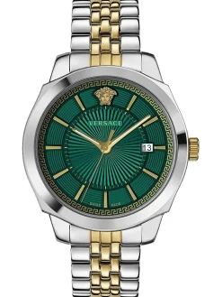 Versace Herren Armbanduhr Icon Classic 42 mm Datumsfenster Armband Edelstahl VEV900921