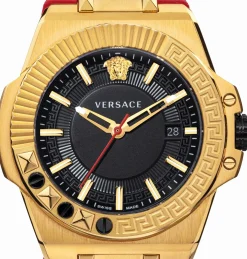 Versace Herren Armbanduhr Chain Reaction gold/rot VEDY00319