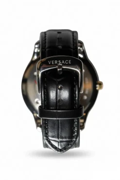 Versace Herren Armbanduhr Univers 43 mm Datumsfenster Armband Leder VE2D00221