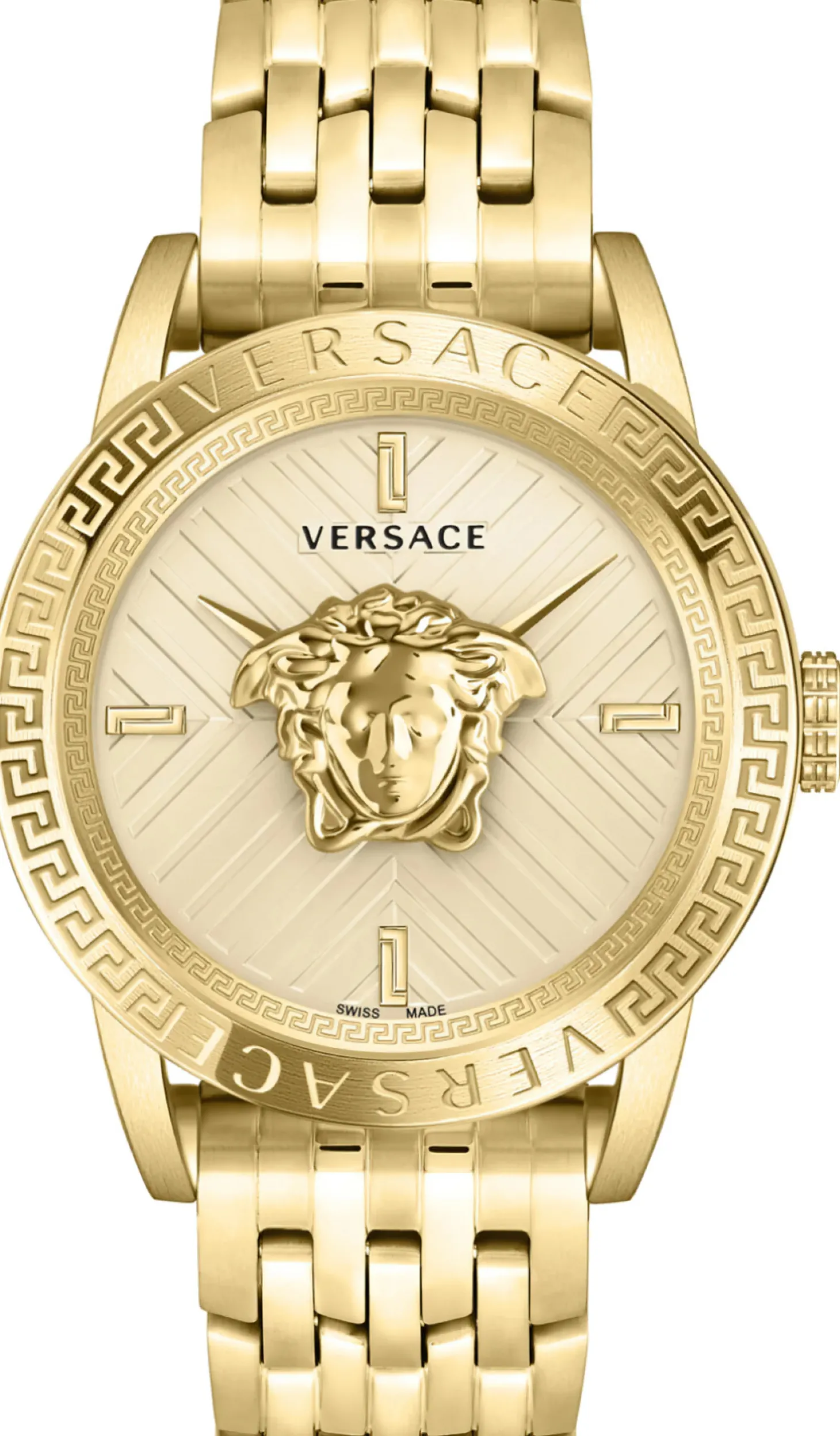 Versace Herren Armbanduhr V-Code RESTYLING Gold Edelstahl VESN00722