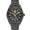 Versace Herren Armbanduhr V-CODE GMT Schwarz VEAFA0824