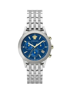 Versace Herren Armbanduhr Sport Tech 40 mm Armband Armband Armband Edelstahl VELT01019