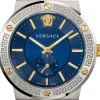 Versace Herren Armbanduhr GRECA LOGO silber/gold VEVI00120