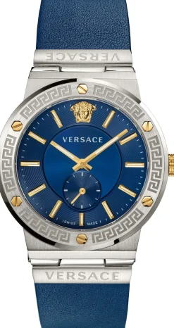 Versace Herren Armbanduhr GRECA LOGO silber/gold VEVI00120