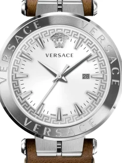 Versace Herren Armbanduhr AION 44 mm Armband Leder VE2F001 21