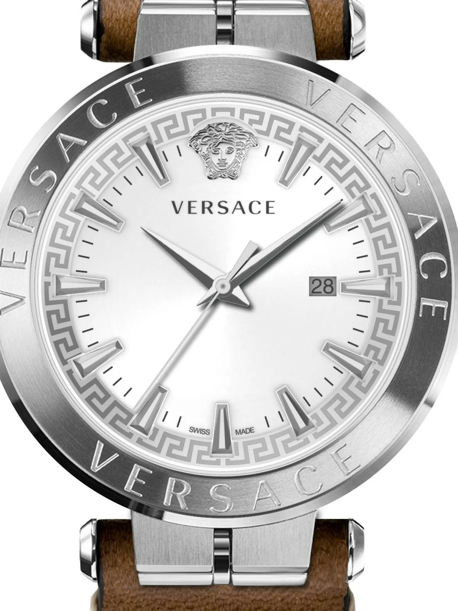 Versace Herren Armbanduhr AION 44 mm Armband Leder VE2F001 21