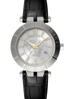 Versace Herren Armbanduhr V-RACE 43 mm Armband Leder VE2B001 21