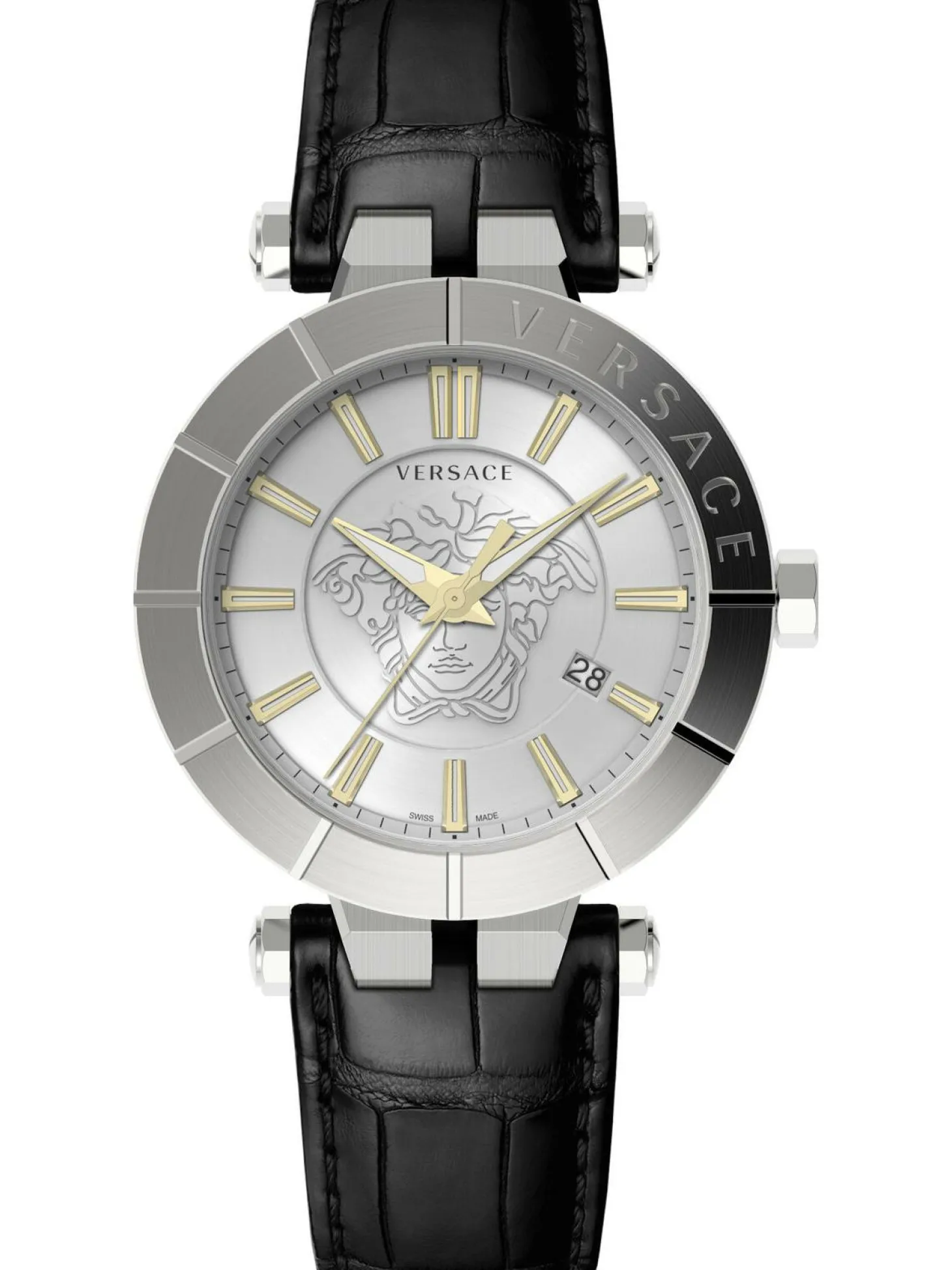 Versace Herren Armbanduhr V-RACE 43 mm Armband Leder VE2B001 21
