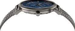 Versace Herren Armbanduhr V-ESSENTIAL grau, blau 40 mm VEJ401021