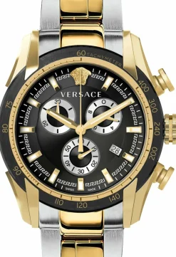 Versace Herren Armbanduhr V-RAY MOV'T VERTIME 44M Edelstahl Armband bicolor VE2I00421