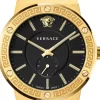 Versace Herren Armbanduhr VEVI00821 Greca Logo Schwarz Gold Edelstahl