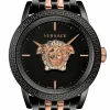 Versace Herren Armbanduhr PALAZZO EMPIRE schwarz, roségold 43 mm VERD01623