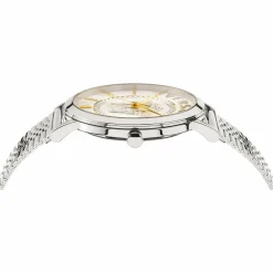 Versace Herren Armbanduhr V-ESSENTIAL silber, weiß 40 mm VEJ400421