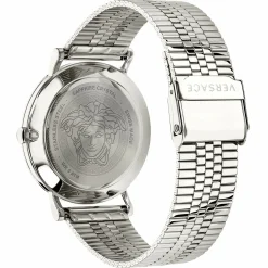 Versace Herren Armbanduhr V-ESSENTIAL silber, weiß 40 mm VEJ400421