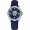 Versace Herren Armbanduhr V-CODE RESTYLING Palazzo blau, silber 43 mm VESN00122