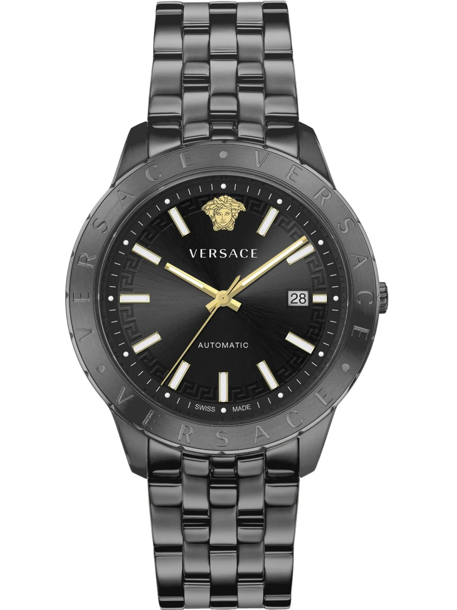 Versace Herren Armbanduhr UNIVERS 43 mm Datumsfenster Armband Edelstahl VE2D00621