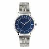Versace Herren Armbanduhr V-ESSENTIAL silber, blau 40 mm VEJ400821