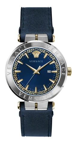 Versace Herren Armbanduhr AION 44 mm Armband Leder VE2G002 21
