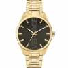 Versace Herren Armbanduhr V-VERTICAL gold, schwarz 42 mm VE3H006222