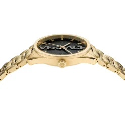 Versace Herren Armbanduhr V-VERTICAL gold, schwarz 42 mm VE3H006222