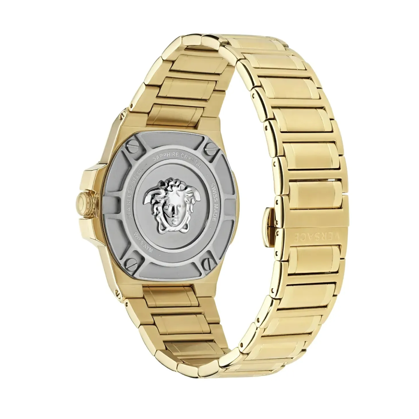 Versace Herren Armbanduhr Greca Reaction Diamonds Schwarz VE3I00723