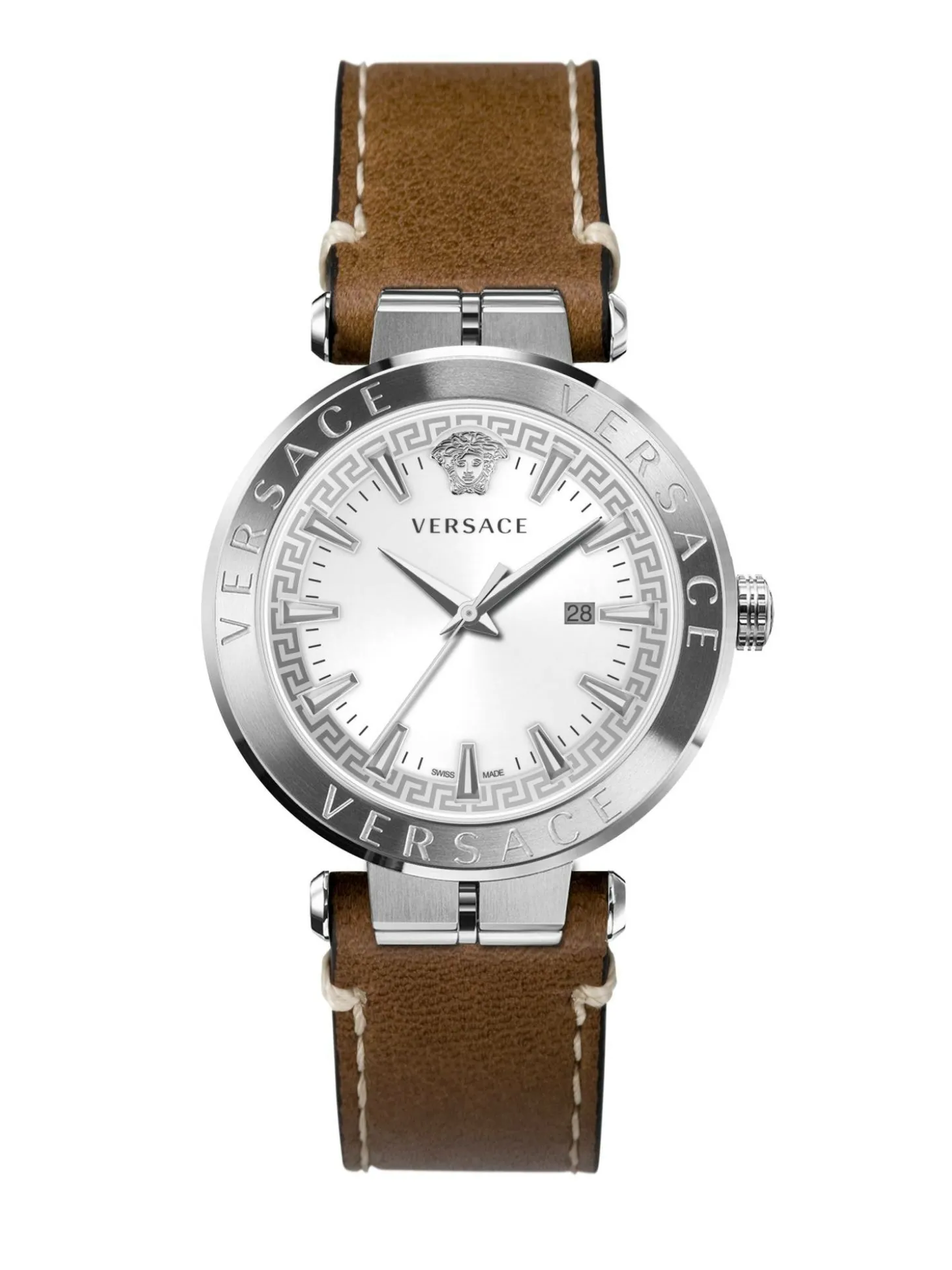 Versace Herren Armbanduhr Aion 44 mm Datumsfenster Armband Edelstahl VE2G00121