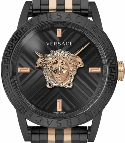 Versace Herren Armbanduhr 43 mm Armband Edelstahl CODE RESTYLING