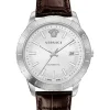 Versace Herren Armbanduhr Univers 43 mm Datumsfenster Armband Leder VE2D00121