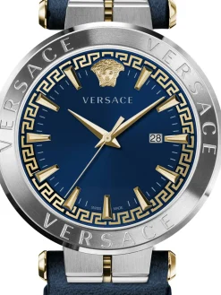 Versace Herren Armbanduhr AION 44 mm Armband Leder VE2F002 21
