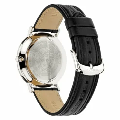 Versace Herren Armbanduhr V-ESSENTIAL schwarz, silber 40 mm VEJ400721