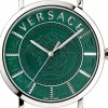Versace Herren Armbanduhr V-ESSENTIAL silber, grün 40 mm VEJ400921